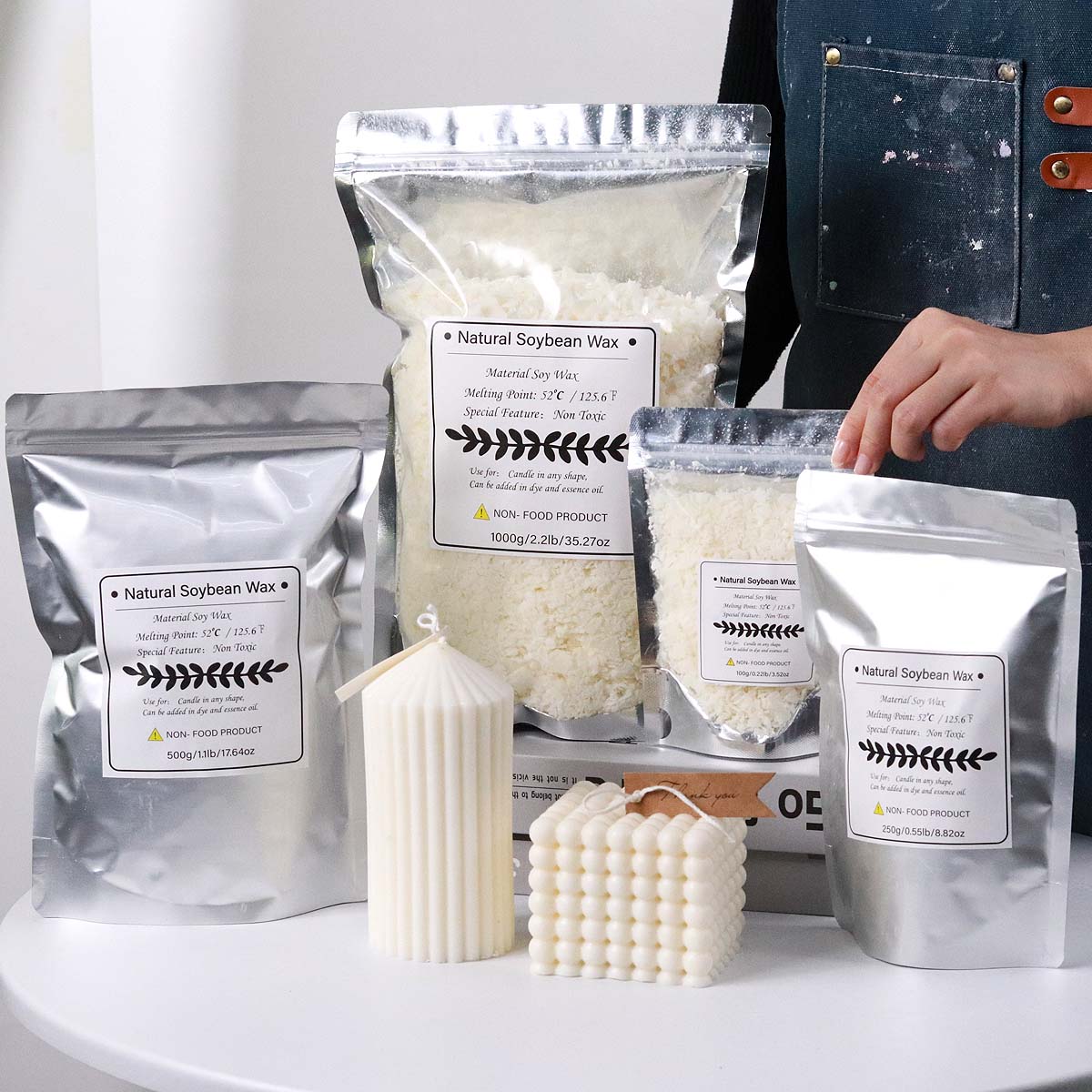 Soy Wax Flake - 500g/1kg Natural Soy Wax Flake DIY