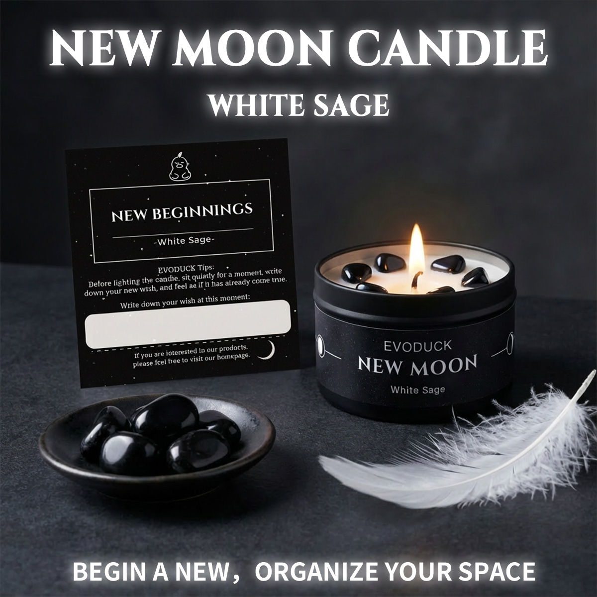 1pc New Moon Scented Candles C - огляд і ціна Soy Wax Flake