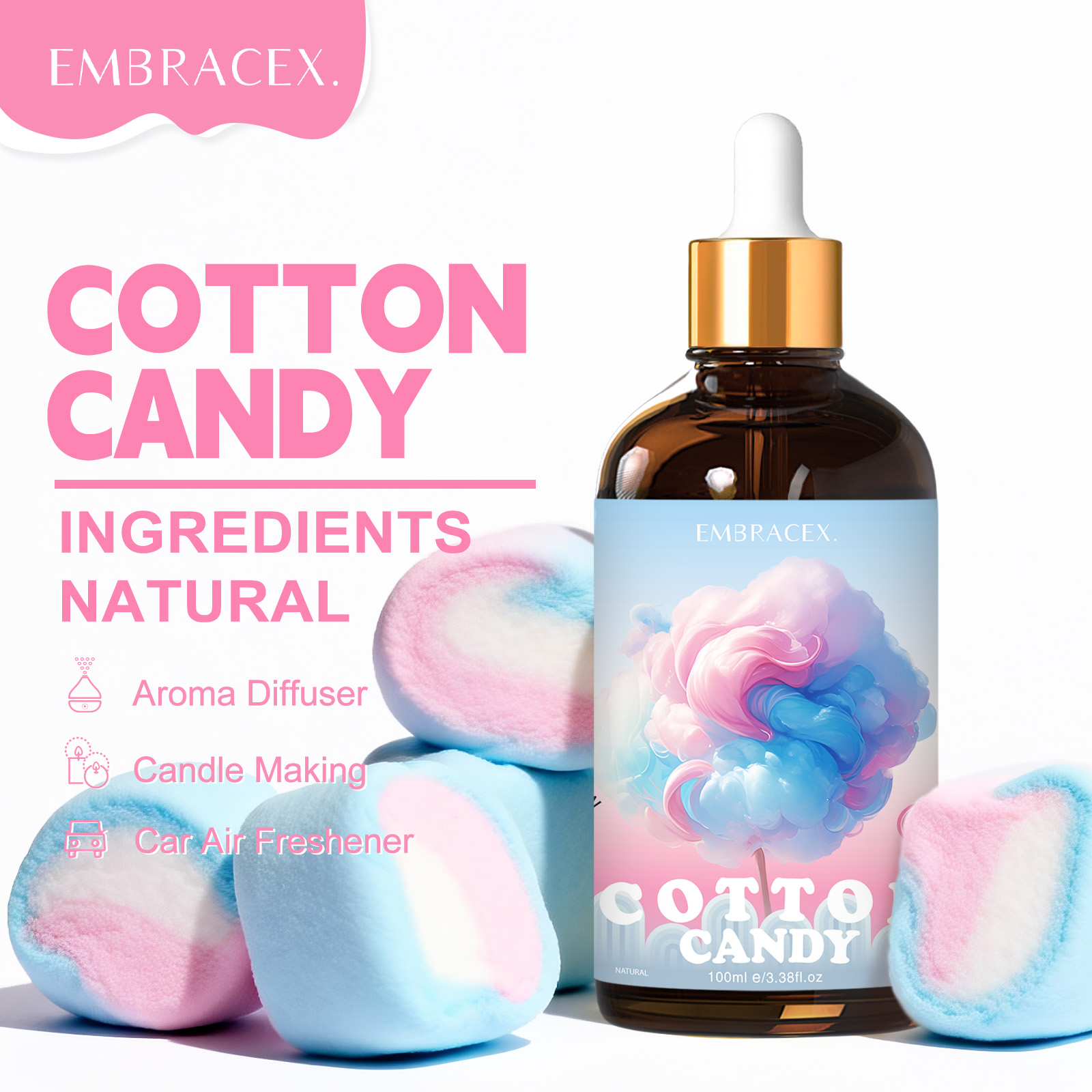 100ml Cotton Candy Essential O - огляд і ціна Home Fragrance Accessories