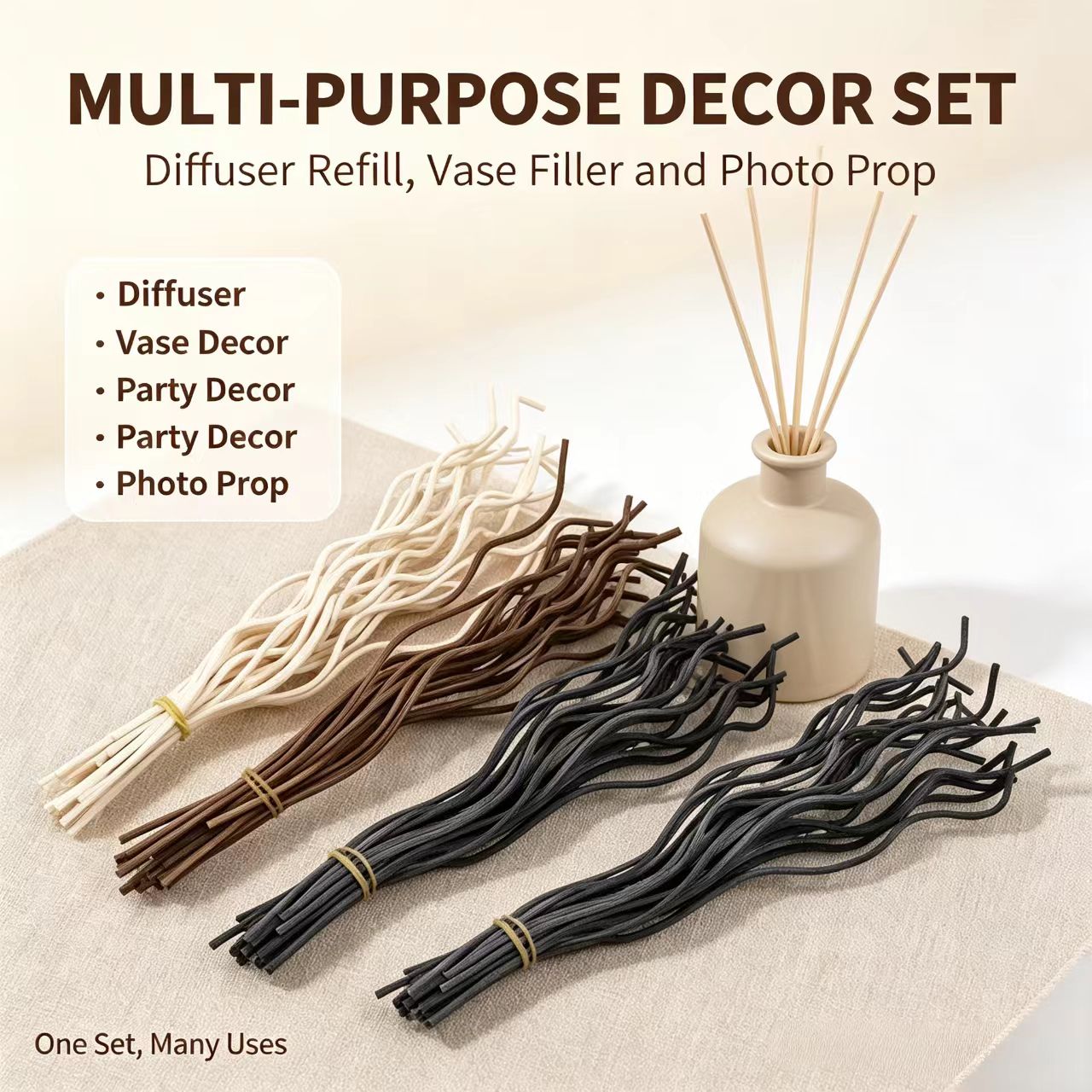 20Pcs Long Wavy Rattan Reed Di - огляд і ціна Reed Diffuser Set